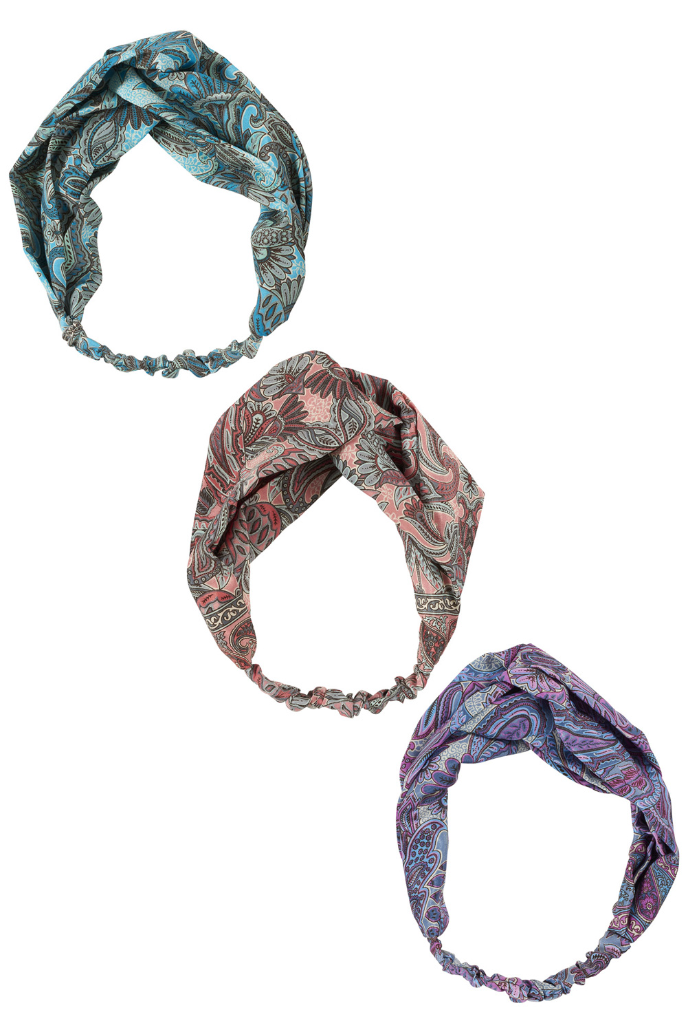 Twist knot headband in pastel colours