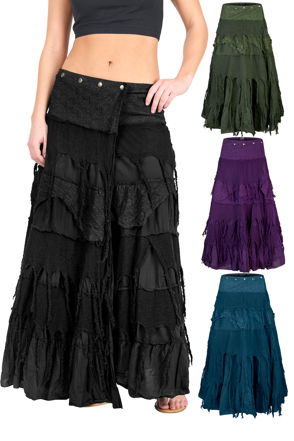 Wicked Dragon Clothing Bohemian maxi skirt