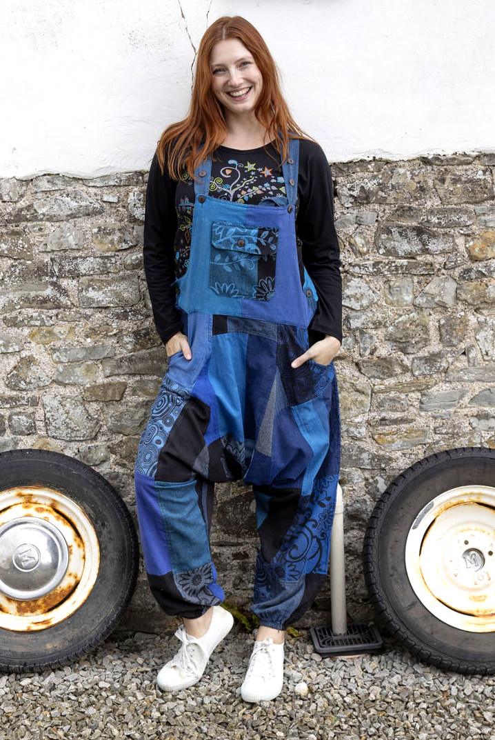 Wicked Dragon Clothing Woodstock harem dungarees up to PLUS size