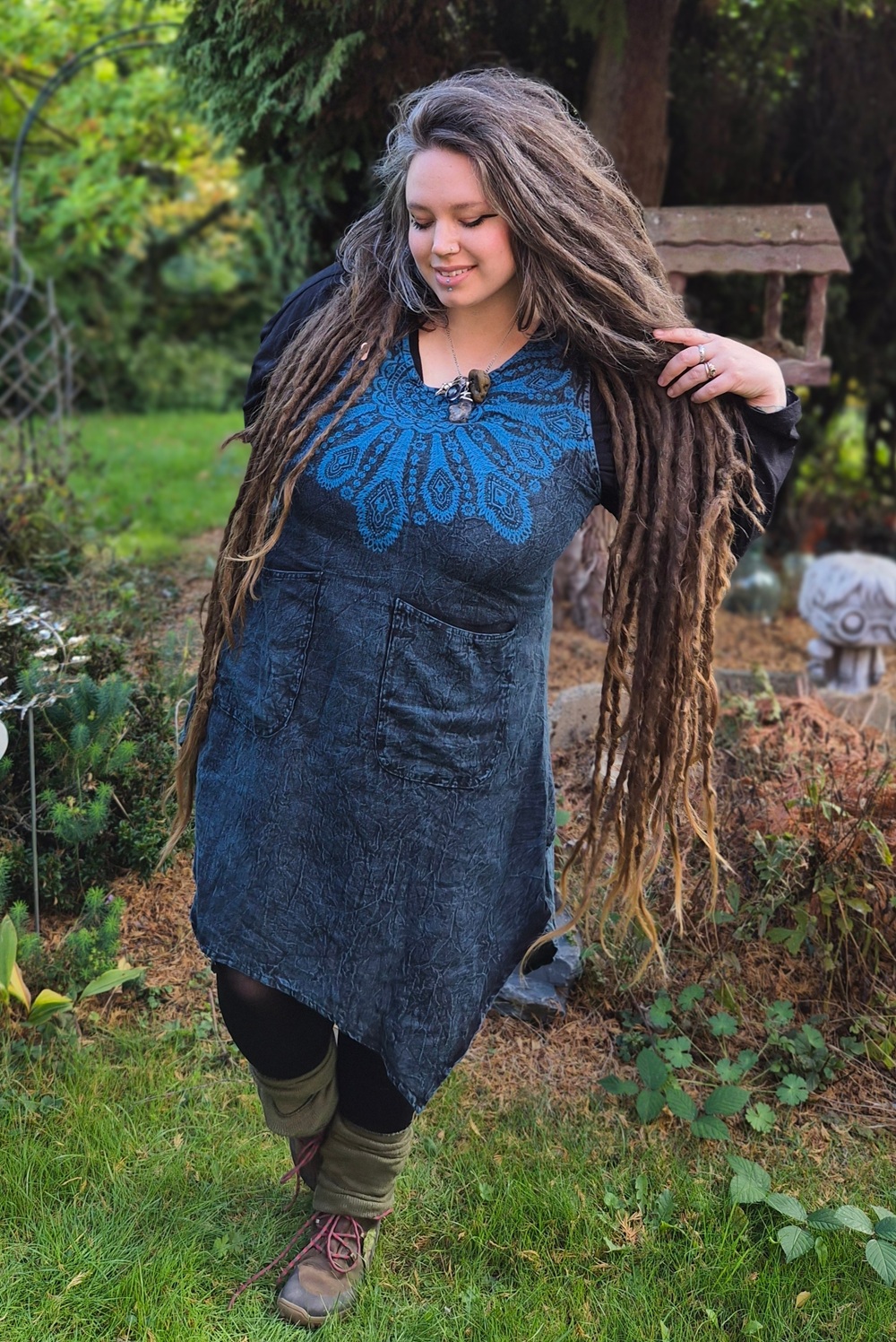 Wicked Dragon Clothing - Plus size Mandala dress with pockets