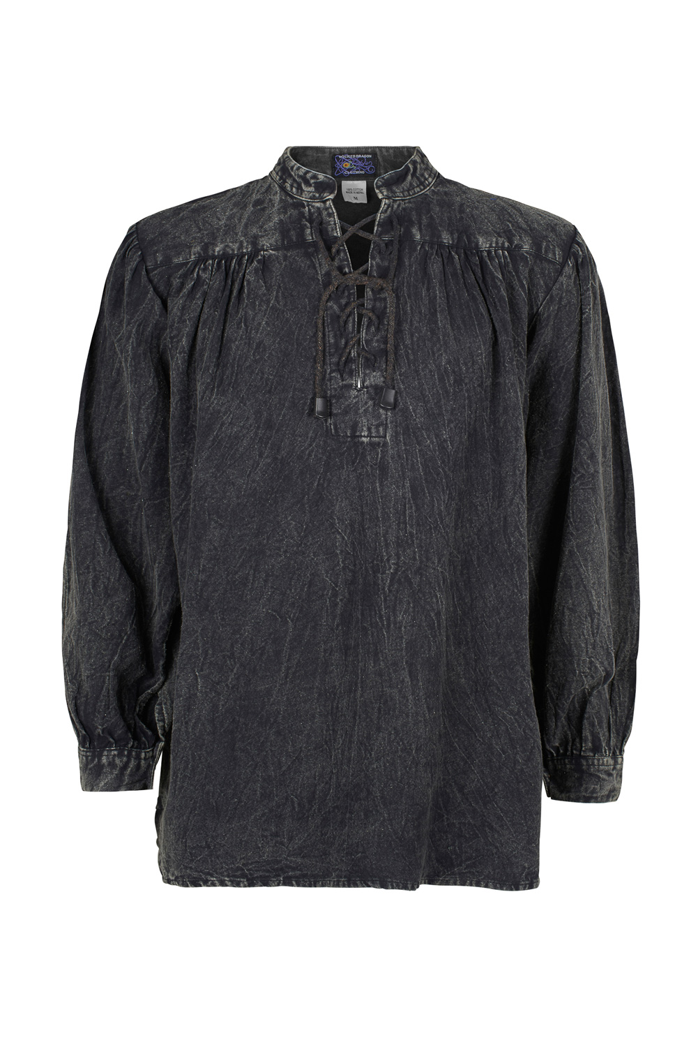 Medieval style stonewash cotton shirt