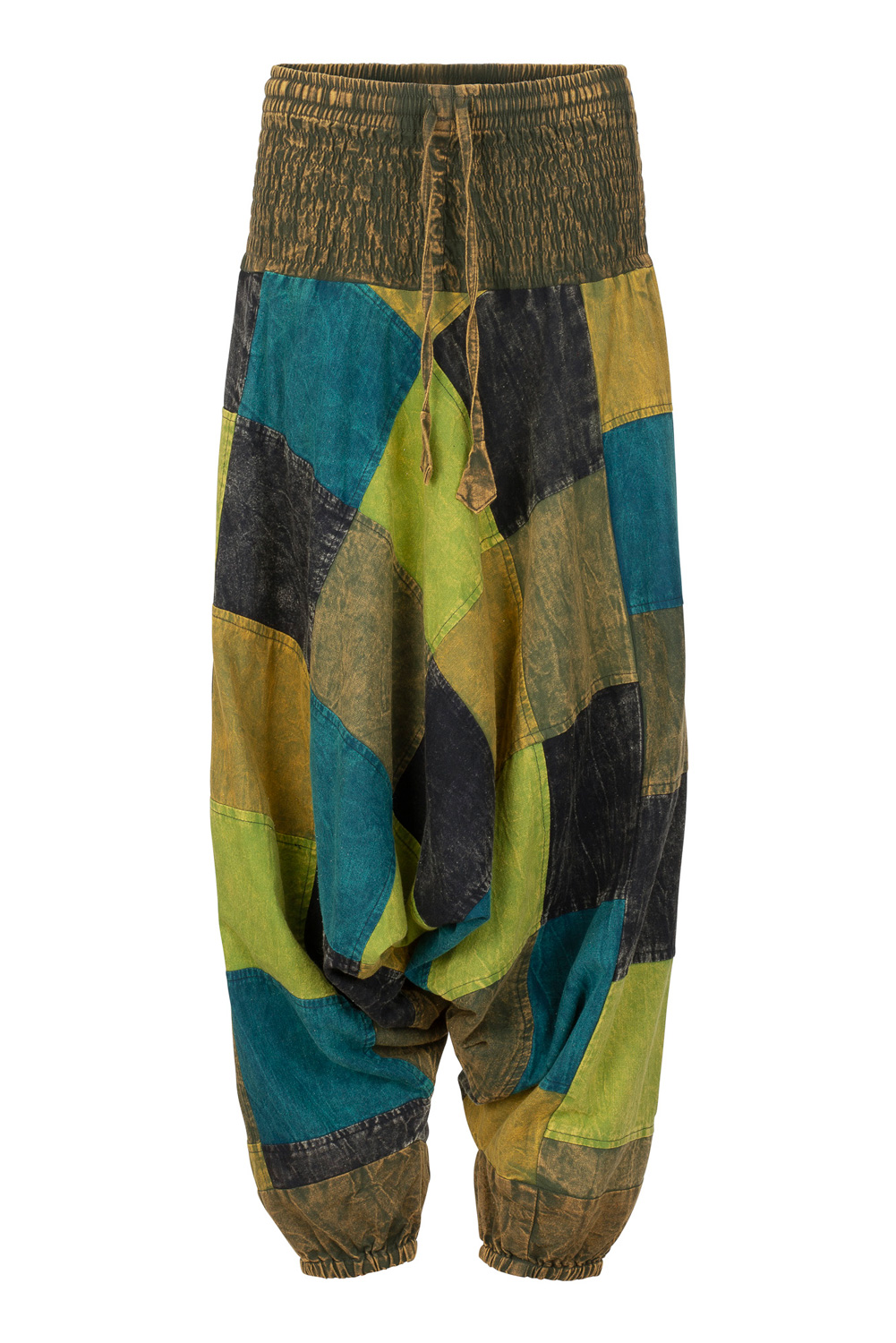 Long patchwork harem trousers