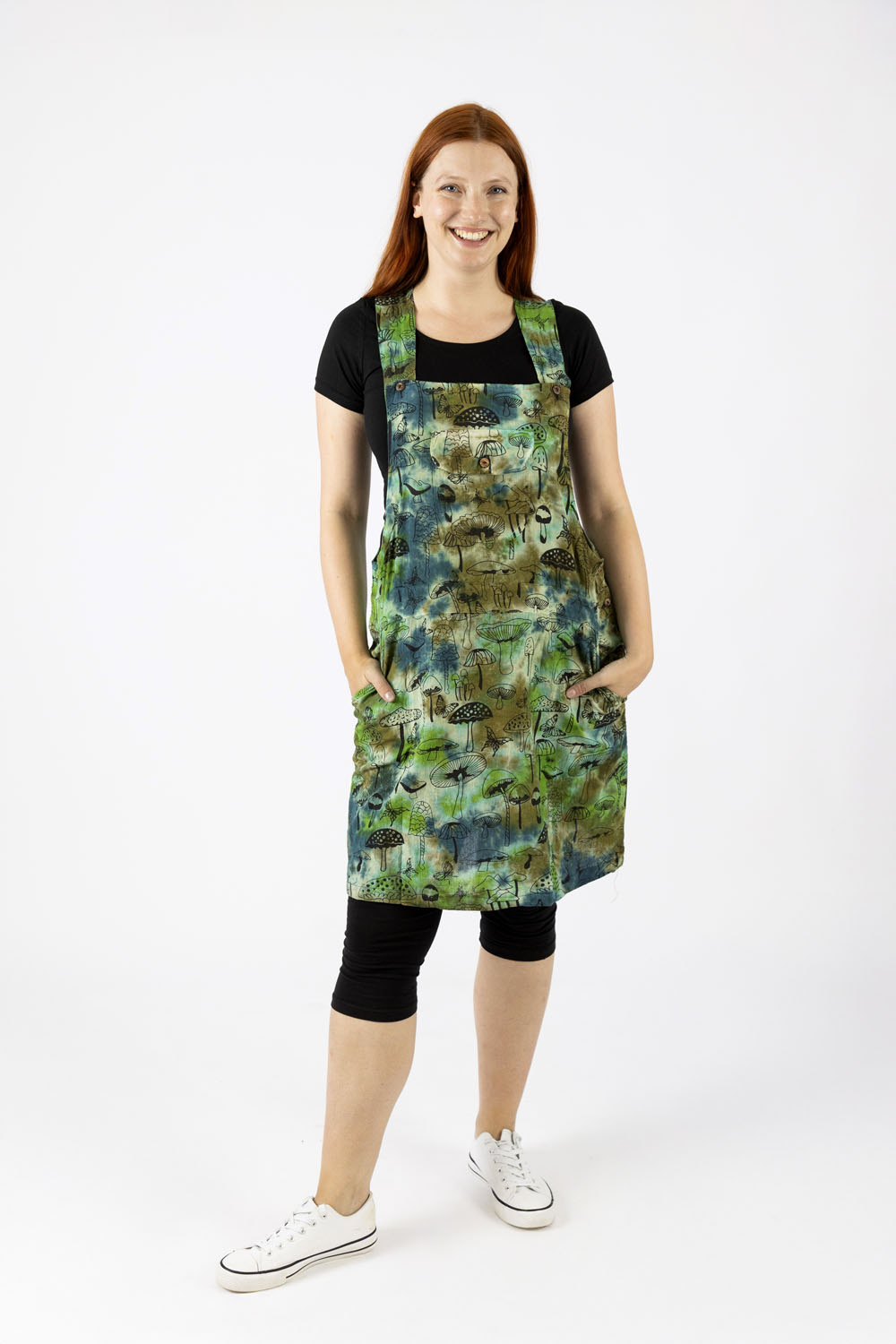 Luna tie dye pinafore dress with pockets Luna tie dye pinafore dress with pockets