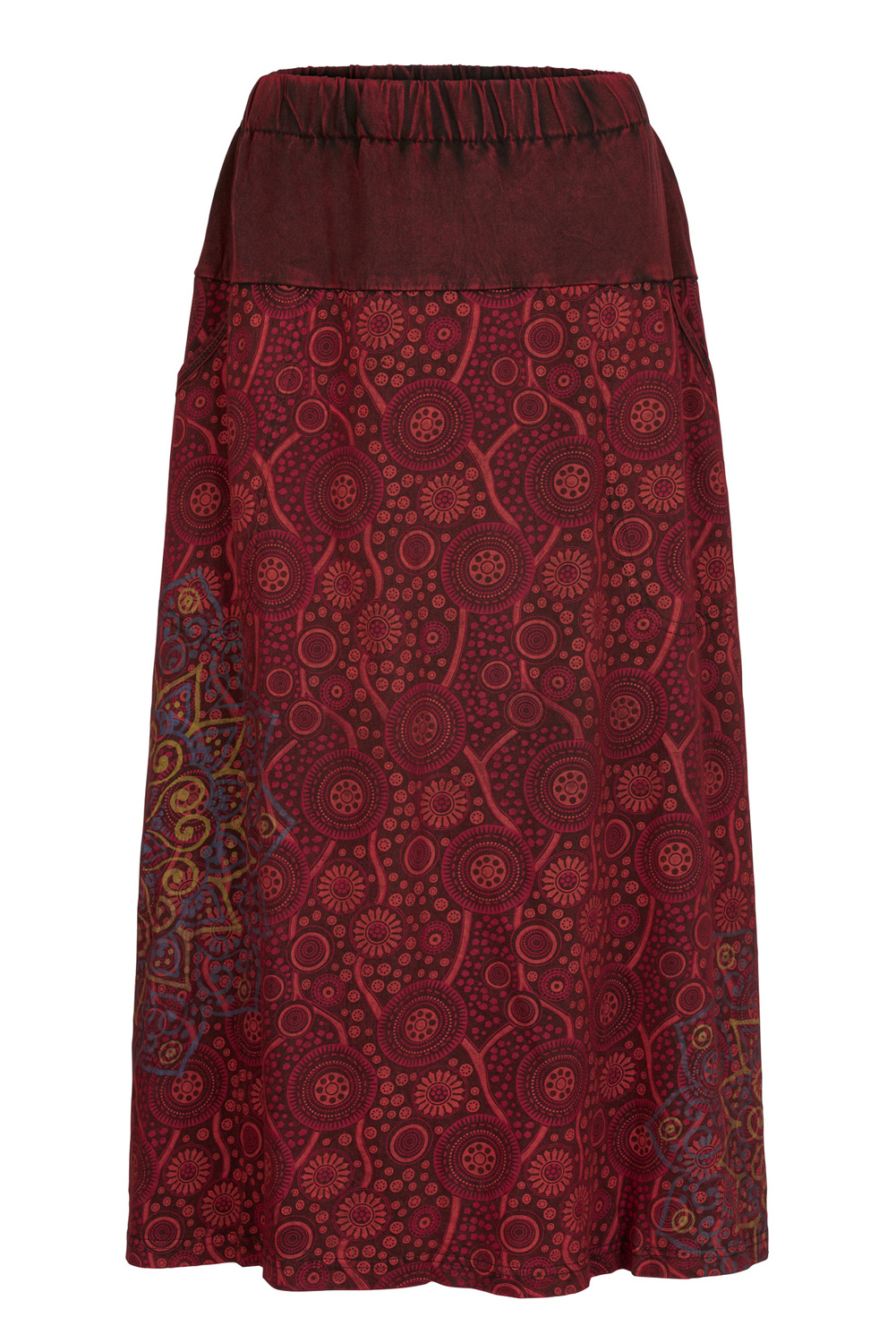 Wicked Dragon Clothing - Mandala print long skirt with pockets