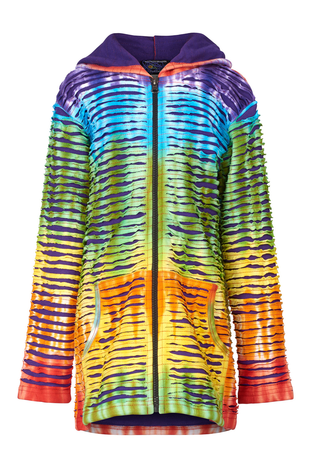 Wicked Dragon Clothing - Children rainbow hippie hooded jacket