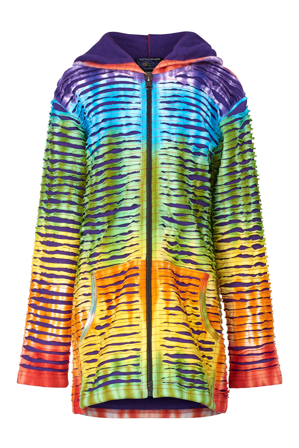 Children rainbow hippie hooded jacket