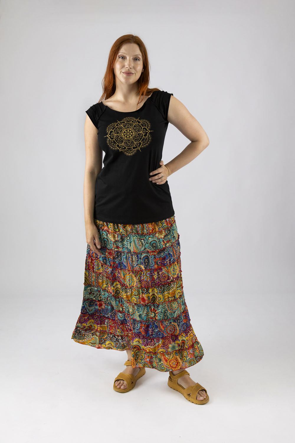 Smooth Mood ♥ Dahlia Skirt /追跡付 Dahlia Skirt Blue Striped (6th) - Smooth Mood