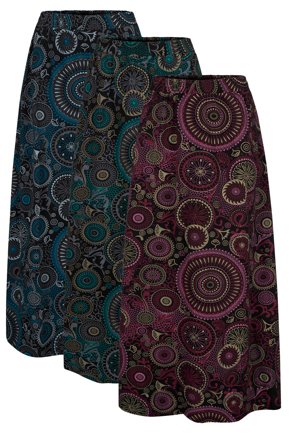 Mandala maxi skirt with pockets