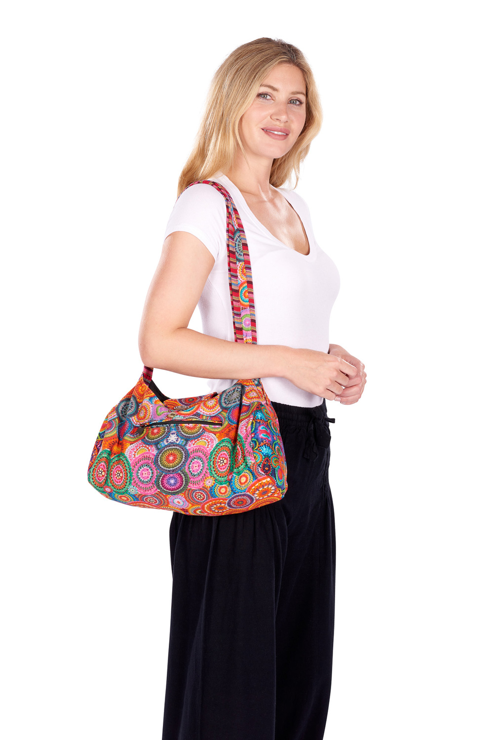 Medium size colourful shoulder bag