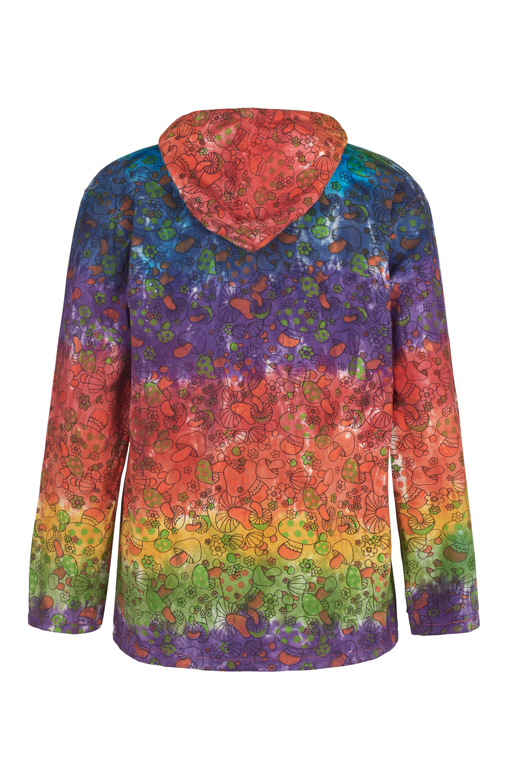 Wicked Dragon Clothing Rainbow mushroom print hooded jacket