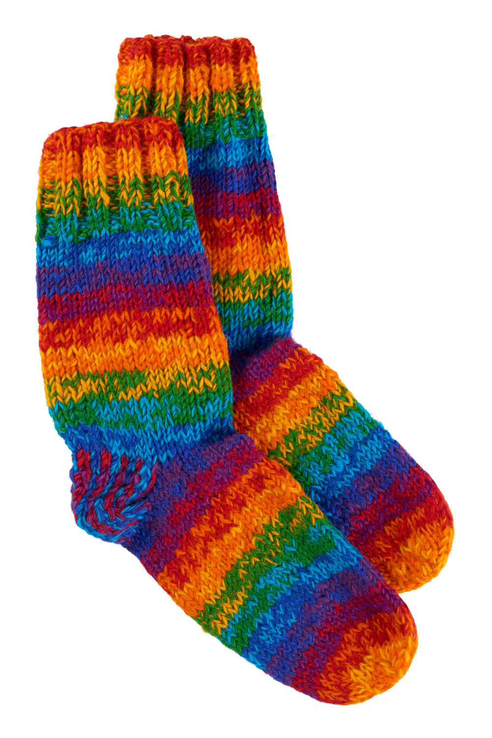 Rainbow long wool socks