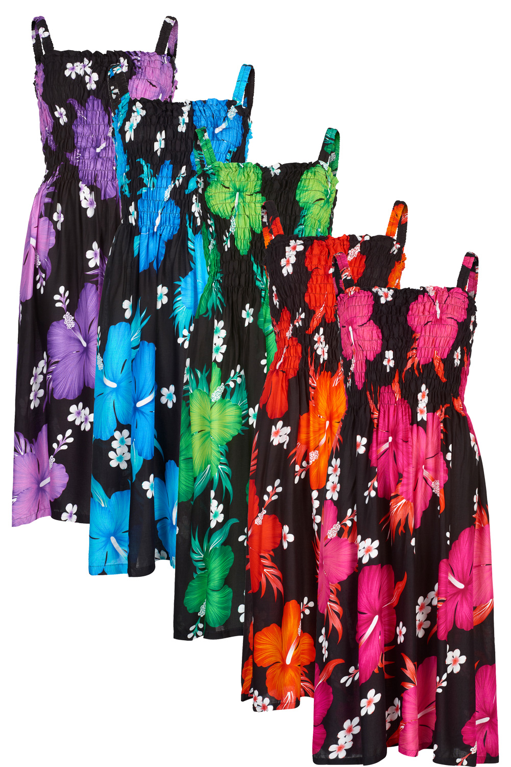 Colourful summer floral dress