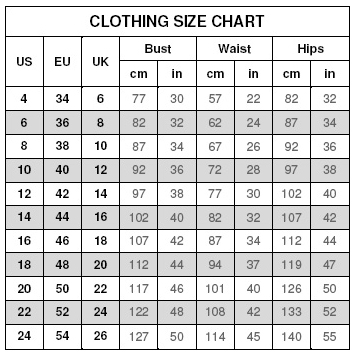 Womens Clothing Size Charts UK EU Sizing Charts Icecoolfashion | vlr.eng.br